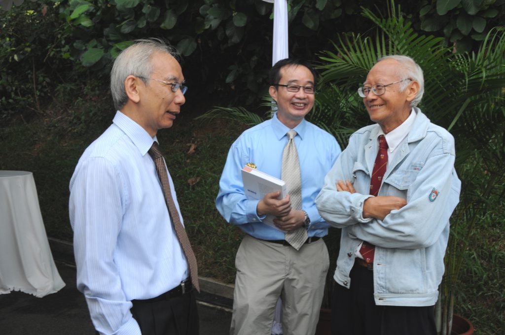 CHONG Chi Tat, TAN Ser Peow and LUI Pao Chuen sharing a light moment