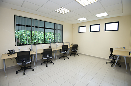 Spacious visitors' office