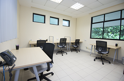 Spacious visitors' office